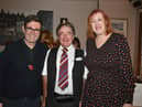 Greater Manchester Mayor Andy Burnham, restaurant owner Howard Gallimore and Makerfield MP Yvonne Fovargue