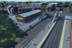 An artist's impression of how Golborne station would look