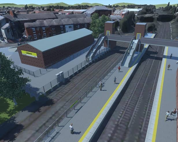 An artist's impression of how Golborne station would look