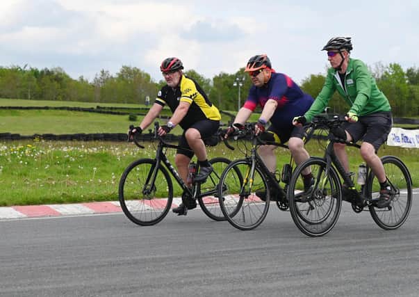 Family fun at the Cycle Three Sisters event, where cyclists of all abilities were invited to cycle around the Three Sisters Race Circuit