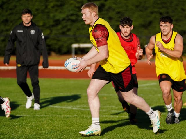 Zach Eckersley in pre-season training at Robin Park
