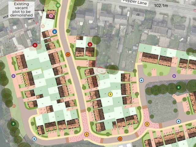 Persimmon's blueprint for the new homes off Pepper Lane, Standish