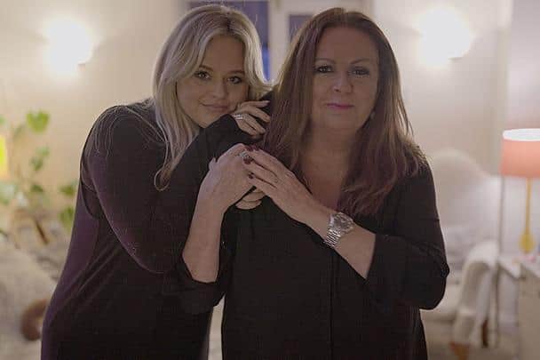 Emily Atack (left) with her mum, singer, actress and comedian Kate Robbins. They both featured in Emily's new BBC documentary Emily Atack: Asking For It?