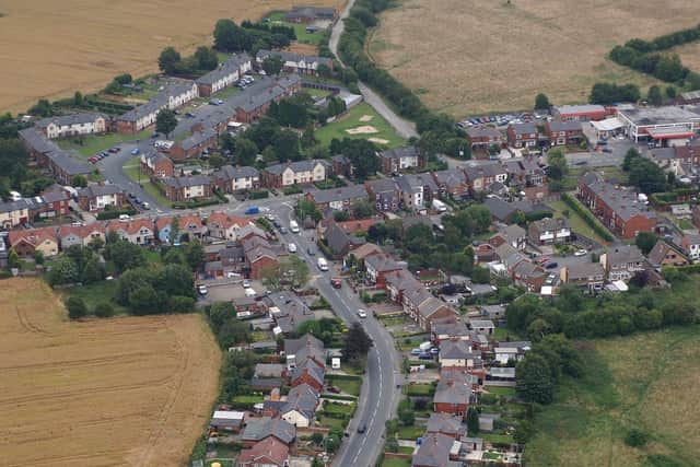 An aerial view of Pepper Lane 