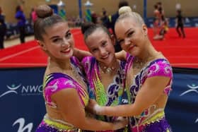 Darcey Cassidy, Poppy Duffy and Holly Williams celebrate an outstanding performance
