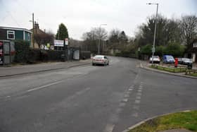 General view of Miles Lane, near the Mill Lane junction (right).