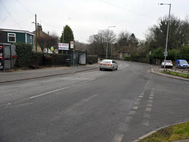 General view of Miles Lane, near the Mill Lane junction (right).
