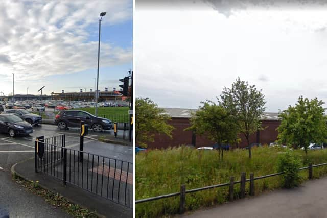 The Loom retail park in Leigh town centre compared between 2009 and 2020