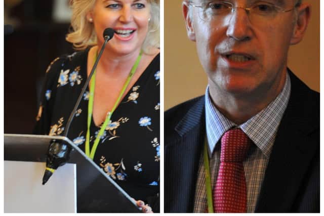 Wigan Council chief executive Alison McKenzie-Folan (left) and Deputy chief executive Paul McKevitt (right)