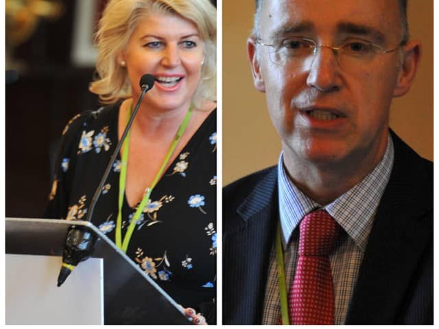 Wigan Council chief executive Alison McKenzie-Folan (left) and Deputy chief executive Paul McKevitt (right)