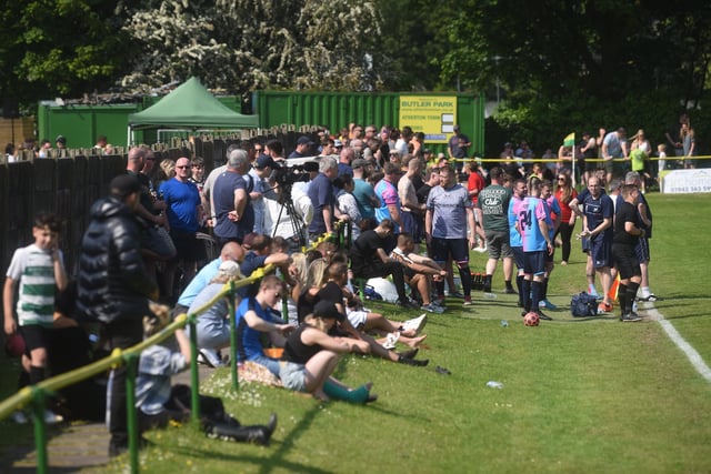 Charity football match between Holly's Hearts and Angels United at Atherton Town FC