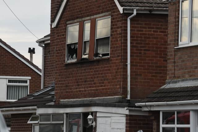 The aftermath of the Newstead Road fire in Goose Green