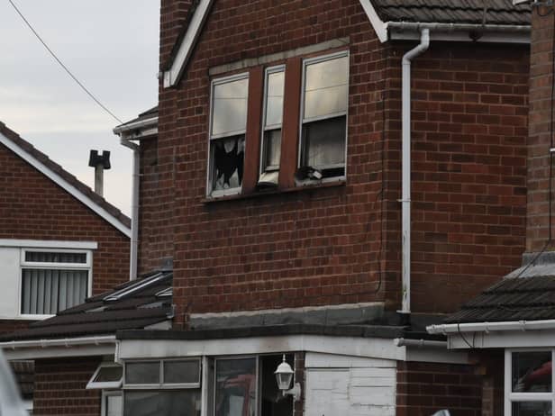 The aftermath of the Newstead Road fire in Goose Green