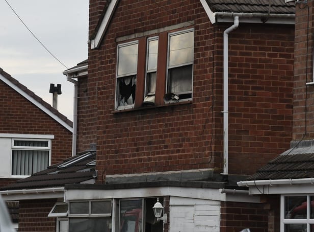The aftermath of the Newstead Road fire in Goose Green