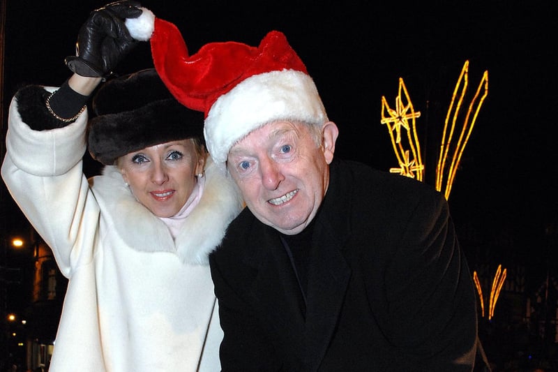 Paul Daniels and Debbie McGee turn on the lights in 2007