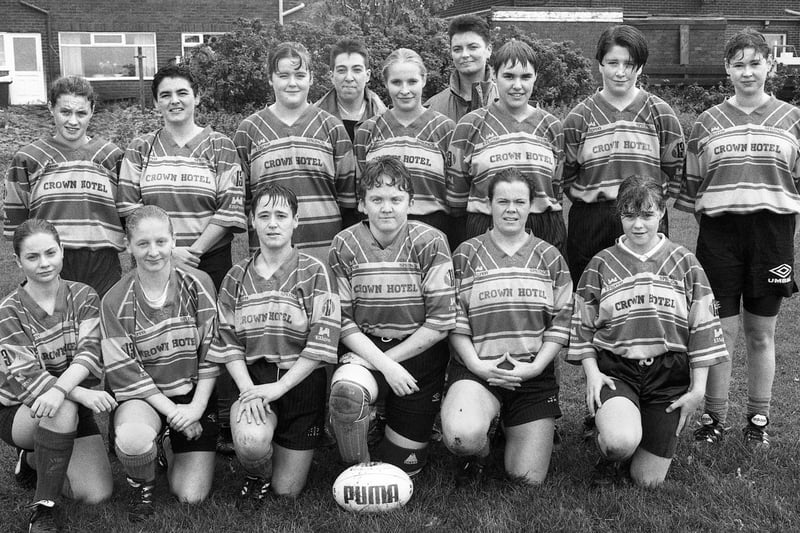 The Wigan Roses ladies rugby league team who played against York Ladies at New Springs on Sunday 2nd of October 1994.