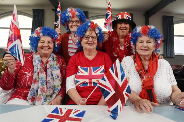 Members of the Orrell Over 60s club, based at The Living Faith Church Hall, Orrell, enjoy a party for a double celebration for the Queen's platinum jubilee and marking the club's 50th anniversary.