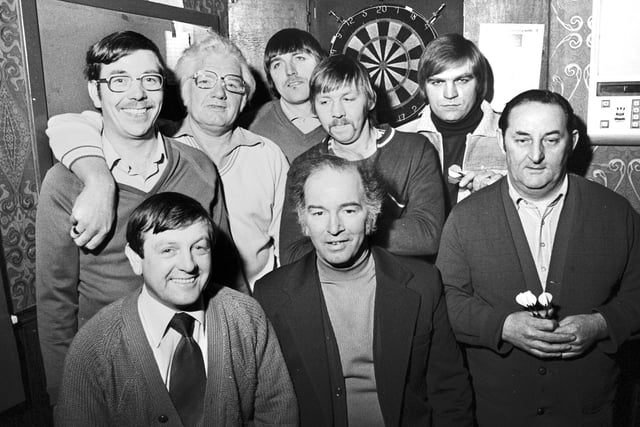 The Bird i'th Hand, Wigan, darts team in 1979.