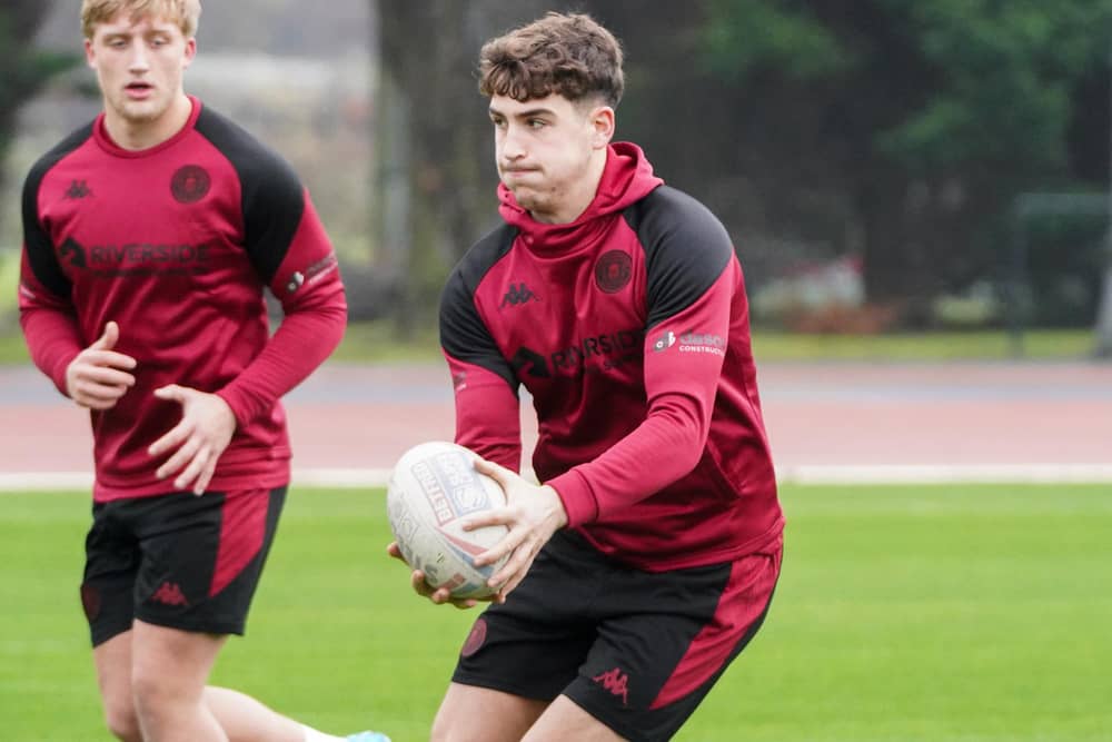 Nathan Lowe is in his first full senior pre-season after being promoted from the academy for 2025