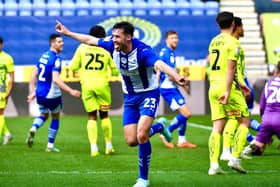 James Carragher nods home the only goal of the game