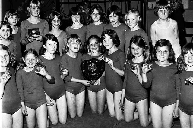 RETRO 1976 Standish Rectory Primary School gymnastics display team.