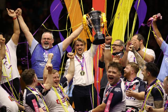 England beat France to win the Wheelchair Rugby League World Cup (Photo by Charlotte Tattersall/Getty Images for RLWC)
