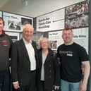 Roy Wood and representatives from Snakepit Wrestling gather at the exhibition