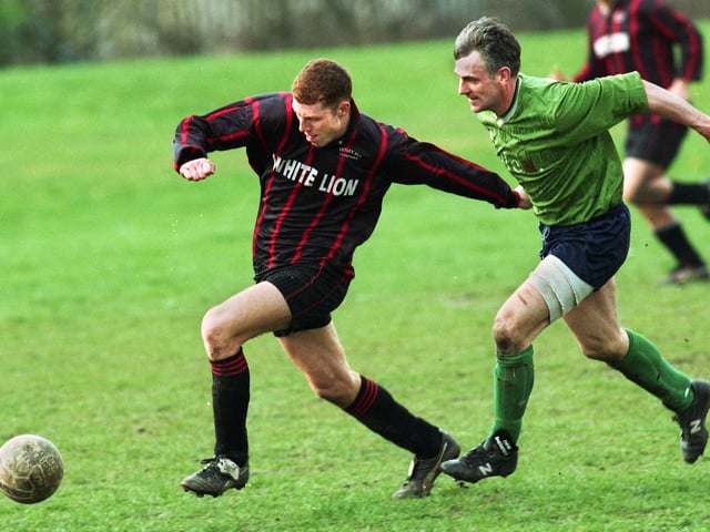 Wigan Rovers 4-0 defeat of Pemberton Hare in the Wigan Amateur League Division One on Saturday 20th of April 1996.