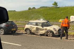 An accident on the M6 has caused delays throughout the afternoon