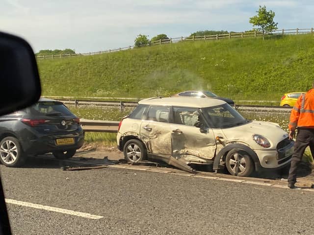 An accident on the M6 has caused delays throughout the afternoon