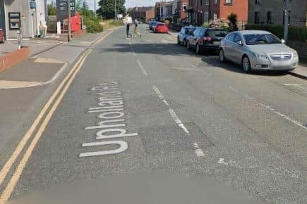 A section of Up Holland Road was cordoned off to traffic for several hours after the collision