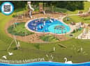 A bird's eye view of how the new play area will look