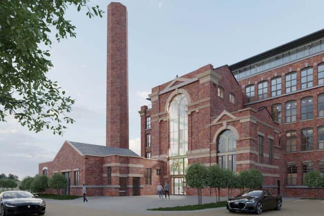 Artist impression of how the currently derelict Mill 3 at Eckersley Mill in Wigan could look following redevelopment