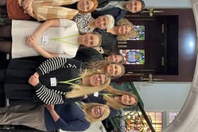 Coun Laura Flynn with staff from Wigan Council and Meadows Psychology Service