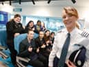 Amy Bannister with pupils
