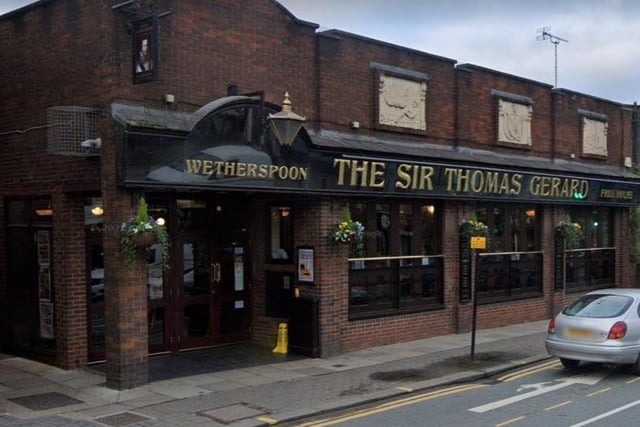 The Sir Thomas Gerard on Gerard Street, Ashton-in-Makerfield, has a perfect hygiene rating