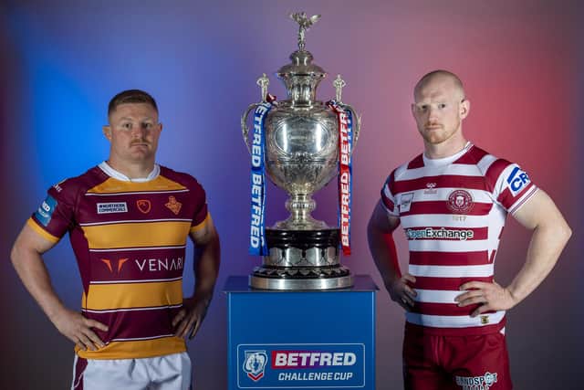 Wigan Warriors take on Huddersfield Giants in the final of the Challenge Cup