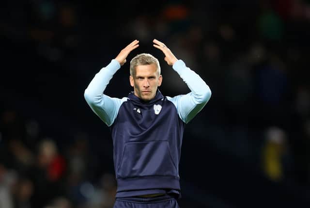WEST BROMWICH, ENGLAND - AUGUST 17: Steve Morison manager of Cardiff City during the Sky Bet Championship between West Bromwich Albion and Cardiff City at The Hawthorns on August 17, 2022 in West Bromwich, England. (Photo by Catherine Ivill/Getty Images)