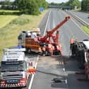 Lorry crash on M6 near Preston