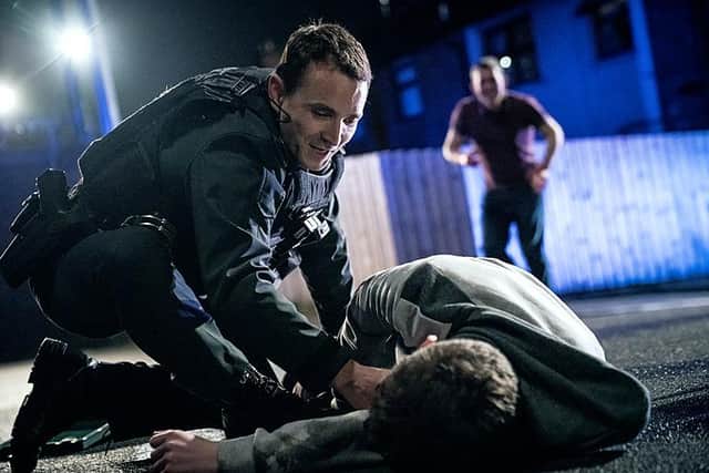 Police officer Stevie Neil (Martin McCann) has a crisis to deal with in the new BBC1 police drama Blue Lights