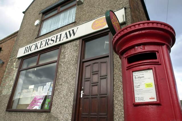 Bickershaw Post Office: The Postmaster for the current branch at 521 Bickershaw Lane, Bickershaw, WN2 5TU has
resigned and the premises will no longer be available for Post Office use.