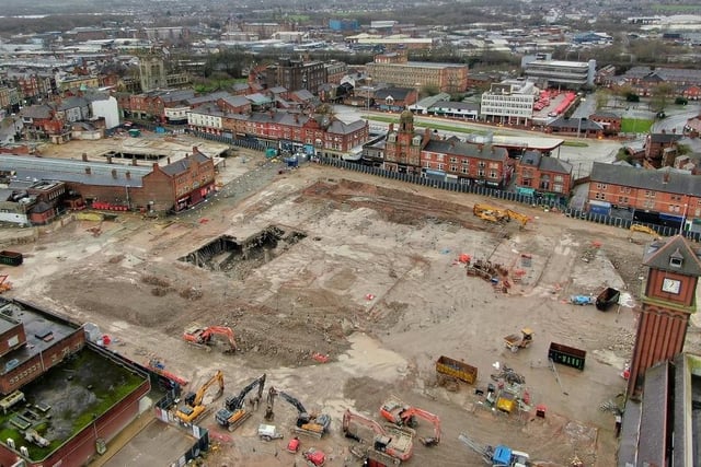 This picture shows what a huge space the developers have to work with when Galleries25 construction gets under way in 2024
