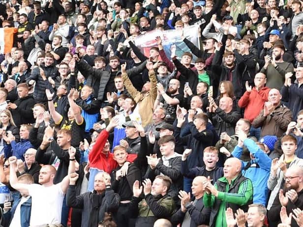 The Latics fans enjoy last weekend's victory at Rotherham