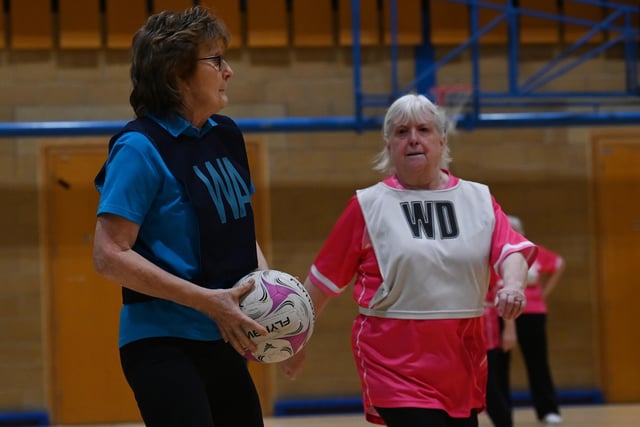 Wigan Walking Netball, with teams from Wigan, Cheshire, Greater Manchester and Merseyside, held at Robin Park Leisure Centre, Wigan.