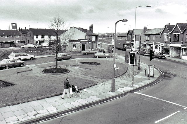 Ince Bar in the 1980s before the Smithy Green shops were built.  