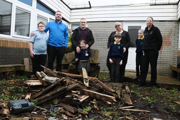 Staff and pupils are raising funds for a new garden area which has been vandalised at Willow Grove School, Ashton-in-Makerfield.
