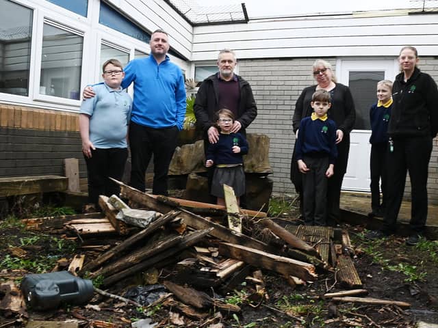 Staff and pupils are raising funds for a new garden area which has been vandalised at Willow Grove School, Ashton-in-Makerfield.