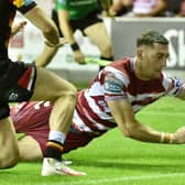 Jake Wardle was among the scorers for Wigan Warriors against Salford Red Devils