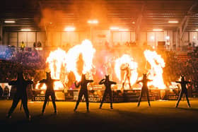 The pre-match entertainment at Leigh Sports Village was to a high standard