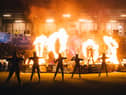 The pre-match entertainment at Leigh Sports Village was to a high standard